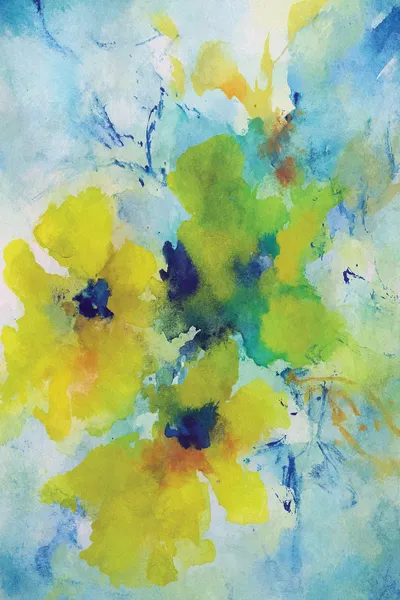 Yellow Floral Canvas Art Print by Angel Estevez iCanvas