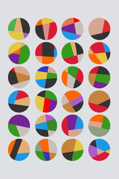 Colorful Circles Canvas Artwork by Angel Estevez iCanvas