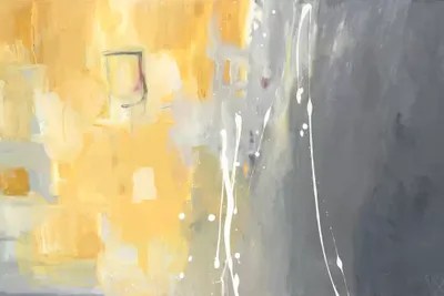 50 Shades Of Gray And Yellow Canvas Art Print by Julie Ahmad iCanvas