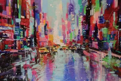 New York Street Canvas Art by Aliaksandra Tsesarskaya iCanvas