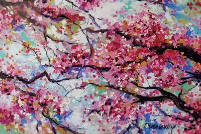 Cherry Blossom Canvas Print by Aliaksandra Tsesarskaya iCanvas