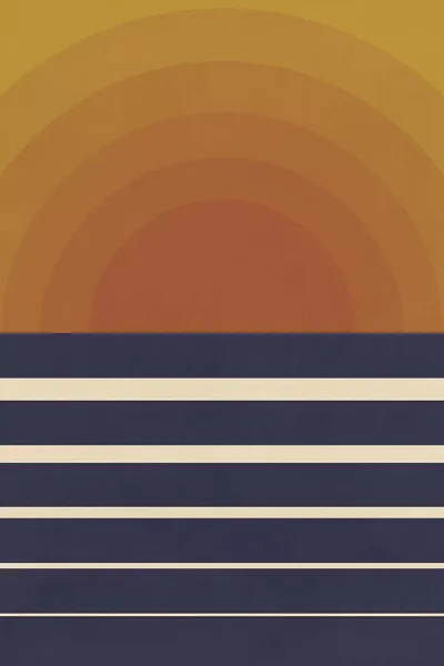 Retro Sunset Canvas Art Print by Alisa Galitsyna iCanvas