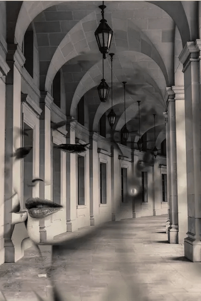 Arch Girl Canvas Wall Art by Tatiana Amrein iCanvas