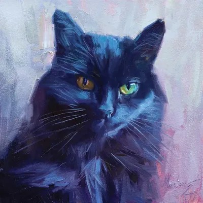 Black Cat Art Print by Alex Movchun iCanvas