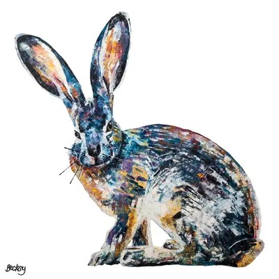 Jack Rabbit Canvas Wall Art by Becksy iCanvas