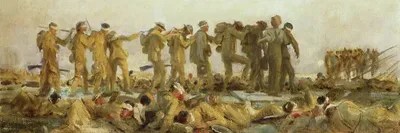 Gassed, an oil study, 191819 Canvas Wall Art John Singer Sargent