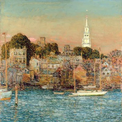October Sundown, Newport, 1901 Art Print by Childe Hassam iCanvas