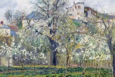The Vegetable Garden with Trees in Blossom,... Camille Pissarro iCanvas