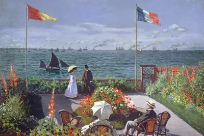 The Terrace at SainteAdresse, 1867 Canvas Art... Claude iCanvas