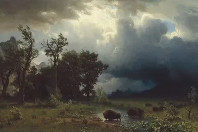 Buffalo Trail The Impending Storm, 1869 Ca... Albert Bierstadt iCanvas