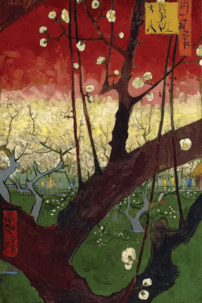 Japonaiserie Flowering Plum Orchard (After... Vincent van Gogh iCanvas