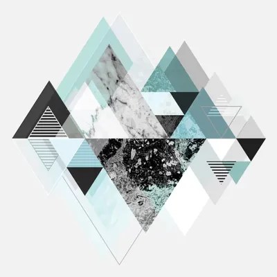 Graphic CX In Turquoise Canvas Wall Art by Mareike Böhmer iCanvas