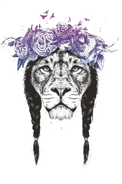 King Of The Jungle Canvas Art by Balazs Solti iCanvas