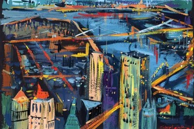 Night NYC Canvas Wall Art by Bogdan Shiptenko iCanvas