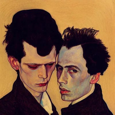 Two Poets Canvas Artwork by Brain Wave Cult iCanvas