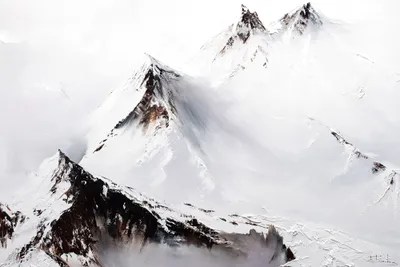 Snowy Mountains Art Print by Bozhena Fuchs iCanvas