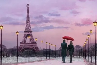 Red Umbrella Canvas Wall Art by Chris Consani iCanvas