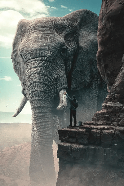 Giant Elephant Art Print by Adam Cousins iCanvas