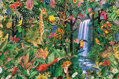 Magical Jungle Canvas Art Print by Claudia McKinney iCanvas
