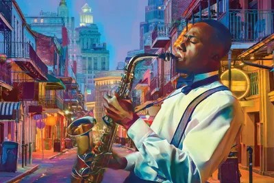 All That Jazz Canvas Art by Claudia McKinney iCanvas