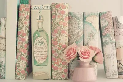 Floral Books Canvas Art Print by Caroline Mint iCanvas