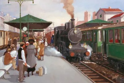 Old Train Station II Art Print by Carel van Rooijen iCanvas