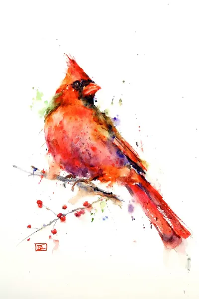 Red Bird Canvas Wall Art by Dean Crouser iCanvas