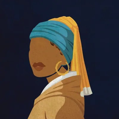 Girl With A Bamboo Earring Canvas Wall Art Domonique Brown iCanvas