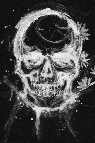 White Skull Art Print by Doriana Popa iCanvas