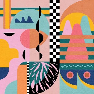 Tropical Island Canvas Wall Art by Jen Du iCanvas