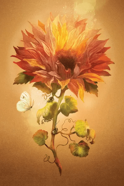 Autumn Flower Canvas Artwork by Diogo Verissimo iCanvas