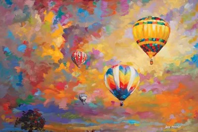 Hot Air Balloon Canvas Art Print by Leon Devenice iCanvas