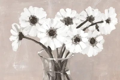 Greige Floral Canvas Artwork by Dogwood Portfolio iCanvas