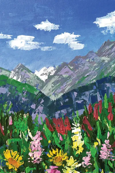 Mountain Landscape Canvas Wall Art by Ekaterina Prisich iCanvas