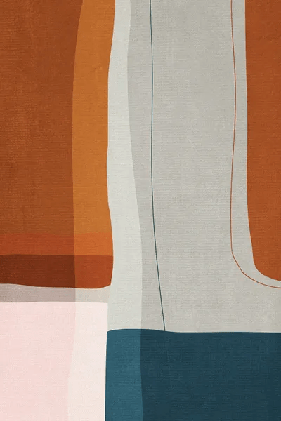 Abstract Burnt Orange Navy II Canvas Print by EmcDesignLab iCanvas