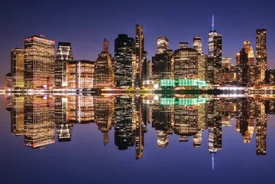 New York Reflection Canvas Artwork by Manjik Pictures iCanvas