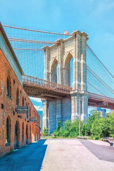 The Brooklyn Bridge Canvas Art by Manjik Pictures iCanvas