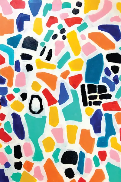 Rainbow Mosaic Canvas Art Print by EnShape iCanvas