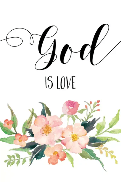 God Is Love Art Print by Eden Printables iCanvas