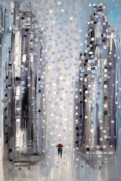 Under the Red Umbrella Canvas Wall Art Ekaterina Ermilkina iCanvas