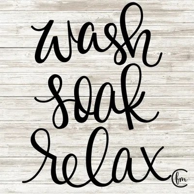 Wash Soak Relax Canvas Art by Fearfully Made Creations iCanvas