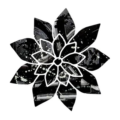 Black And White Flower Canvas Art by Fred Odle iCanvas
