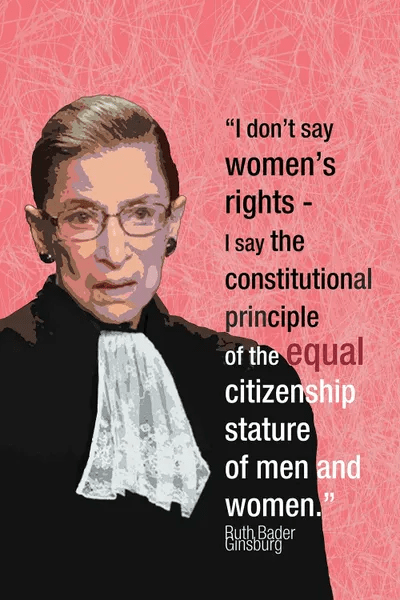 ruth bader ginsburg feminist quotes Ruth Bader Ginsberg - Feminist Quote Art - Art Print | Fanitsa Petrou