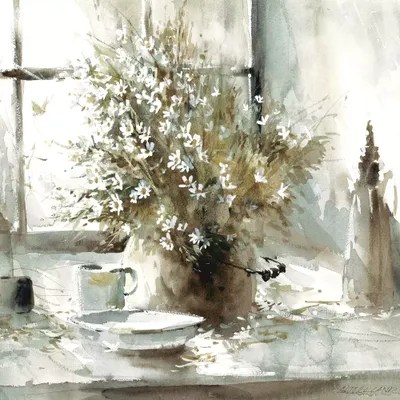 Daisy Still Life Canvas Artwork by Bjorkland iCanvas