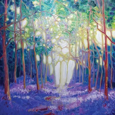 Escape Through The Bluebell Wood C Canvas Wall Art Gill Bustamante