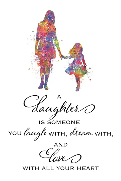 mom and daughter sayings Mother Daughter Quote Art Print By Genefy Art | Icanvas