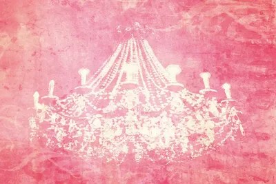 Pink Chandelier Canvas Art by Graffi*Tee Studios iCanvas