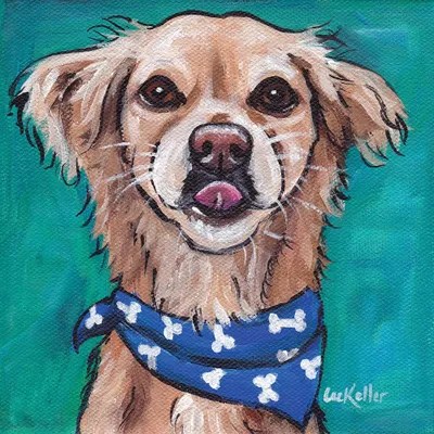 Transom The Rescue Dog Canva Canvas Art Print Hippie Hound Studios