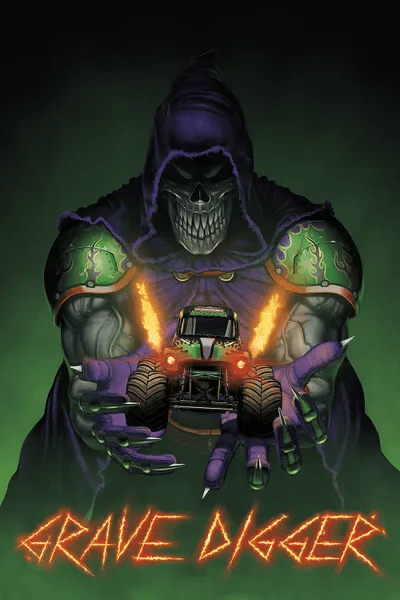 Grave Digger Unleashed Monster Trucks Canvas Wall Art Vincent Hie