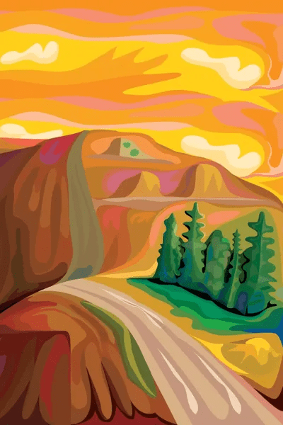 Mountain Road Canvas Art Print by Charles Harker iCanvas